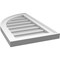 Ekena Millwork Quarter Round Top Left Surface Mount PVC Gable Vent w/ 2"W x 1-1/2"P Brickmould Frame, 14"W x 24"H GVPQL14X2402SN - alternate 2
